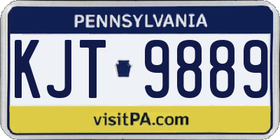 PA license plate KJT9889