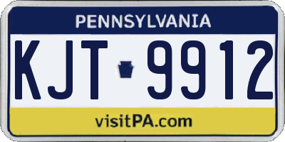 PA license plate KJT9912