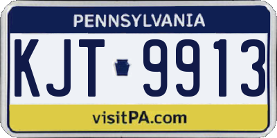 PA license plate KJT9913