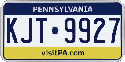 PA license plate KJT9927