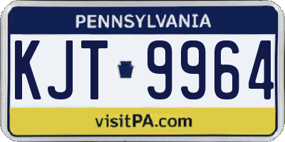 PA license plate KJT9964