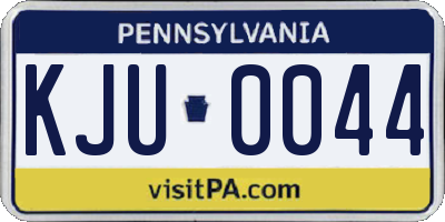 PA license plate KJU0044
