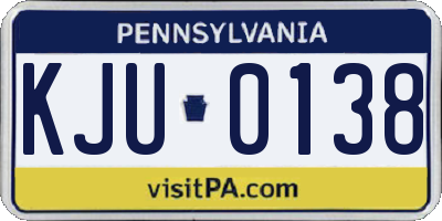 PA license plate KJU0138