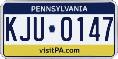PA license plate KJU0147