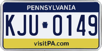 PA license plate KJU0149