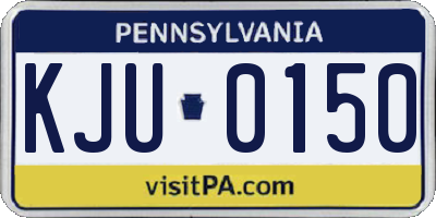 PA license plate KJU0150