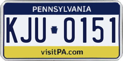 PA license plate KJU0151