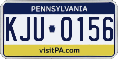 PA license plate KJU0156