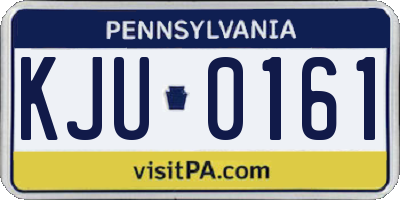 PA license plate KJU0161