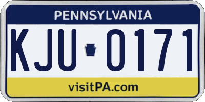 PA license plate KJU0171