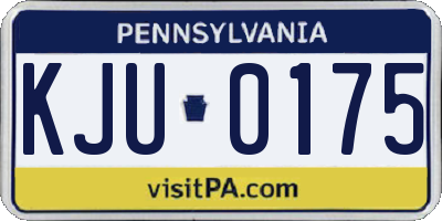 PA license plate KJU0175
