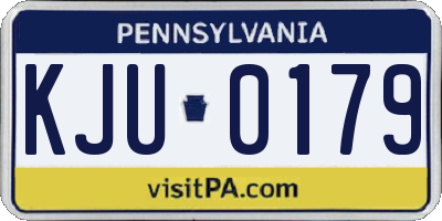 PA license plate KJU0179