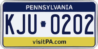 PA license plate KJU0202