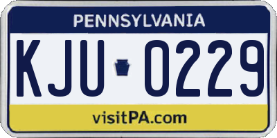 PA license plate KJU0229