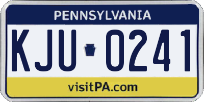 PA license plate KJU0241