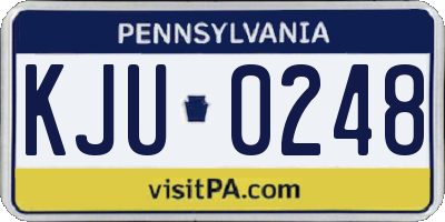 PA license plate KJU0248