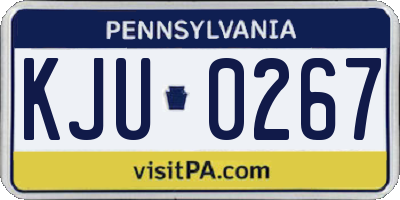 PA license plate KJU0267