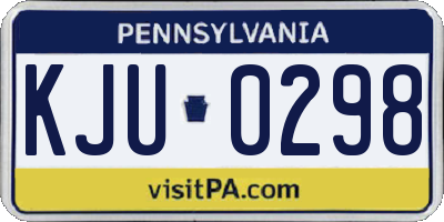 PA license plate KJU0298