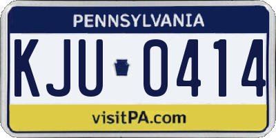 PA license plate KJU0414