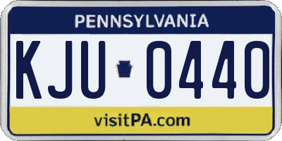 PA license plate KJU0440