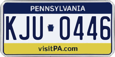 PA license plate KJU0446