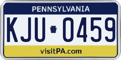 PA license plate KJU0459