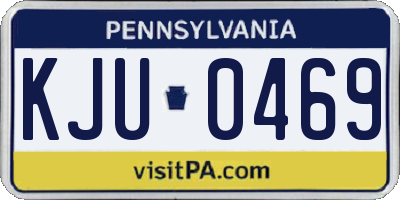 PA license plate KJU0469