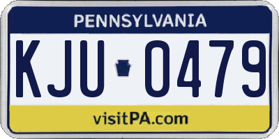 PA license plate KJU0479