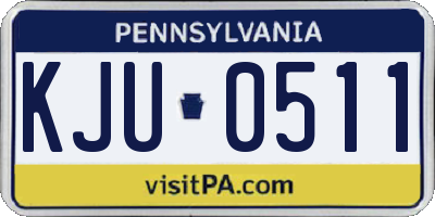 PA license plate KJU0511