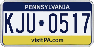 PA license plate KJU0517