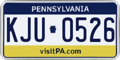 PA license plate KJU0526