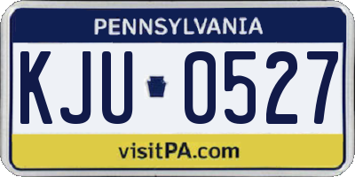 PA license plate KJU0527