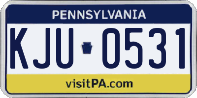 PA license plate KJU0531