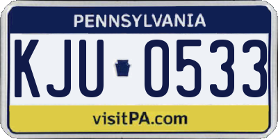 PA license plate KJU0533