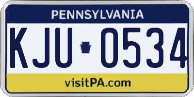 PA license plate KJU0534