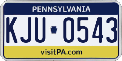 PA license plate KJU0543