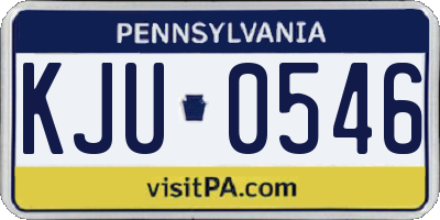 PA license plate KJU0546