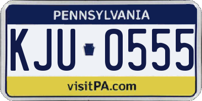 PA license plate KJU0555
