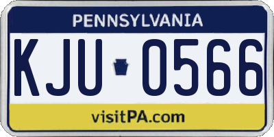 PA license plate KJU0566