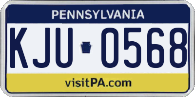PA license plate KJU0568