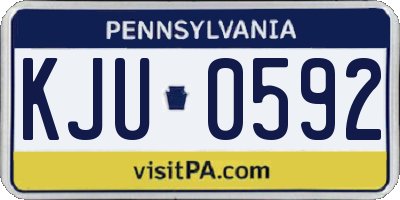 PA license plate KJU0592