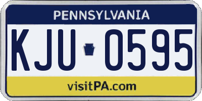 PA license plate KJU0595