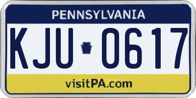 PA license plate KJU0617
