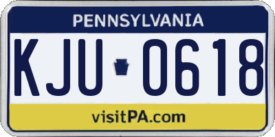 PA license plate KJU0618