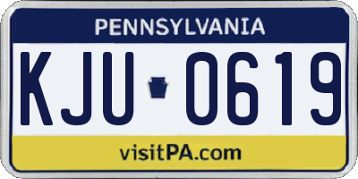 PA license plate KJU0619