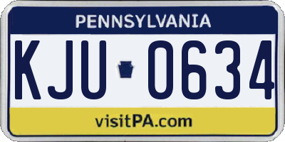 PA license plate KJU0634