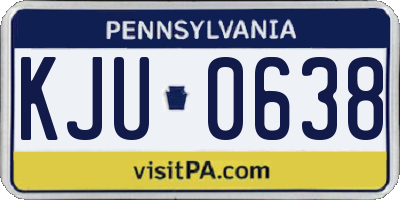 PA license plate KJU0638