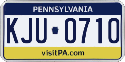 PA license plate KJU0710