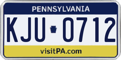 PA license plate KJU0712