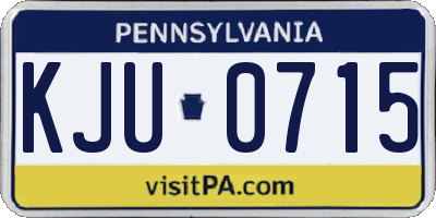 PA license plate KJU0715